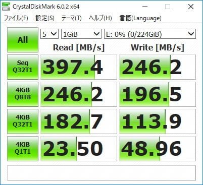 Windows10だけでSSDをRAID0で構築して高速化する方法 RAID0構築後の速度計測