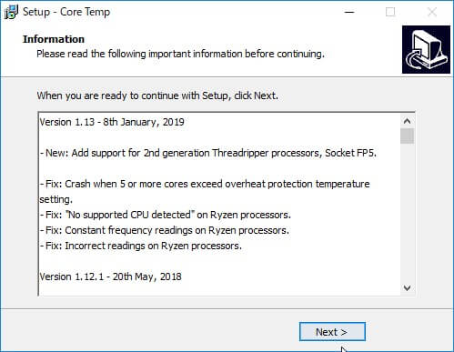 Core Tempのインストールpart6