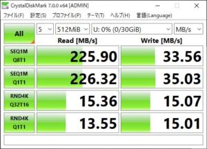 samsung fit CrystalDiskMark 512MB