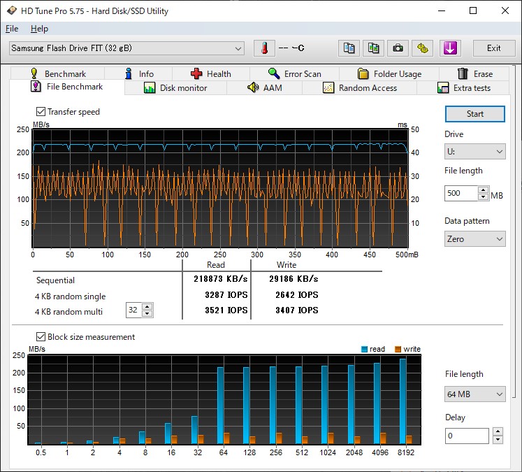 samsung fit HD Tune Pro5.75